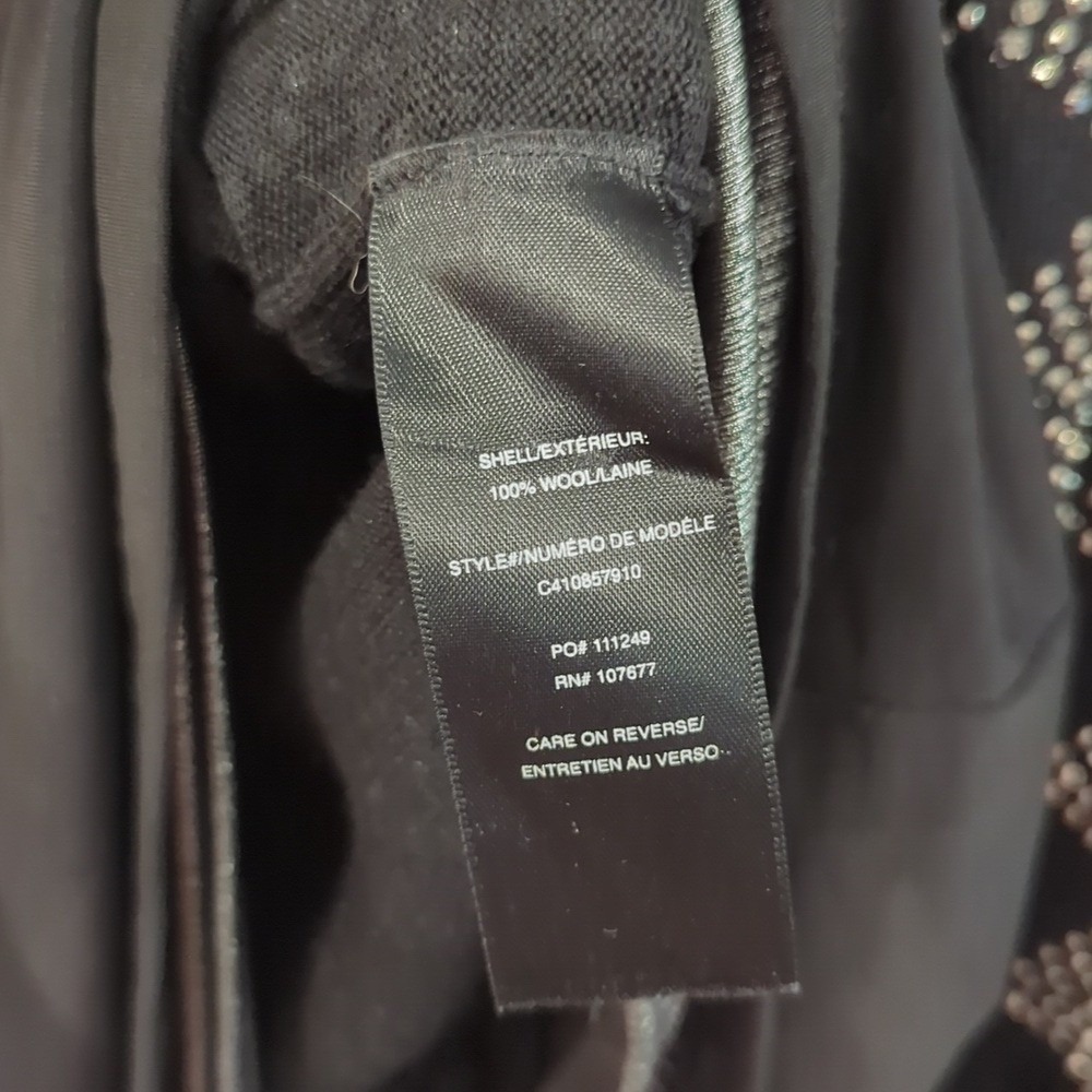 Alice +‎ Olivia Sweater Black Top with Silver Accents - Picture 5 of 5
